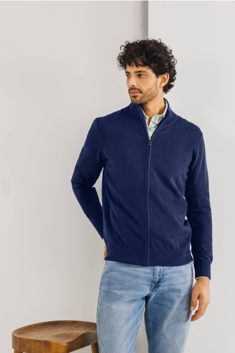 State of Art cardigan plain knit
